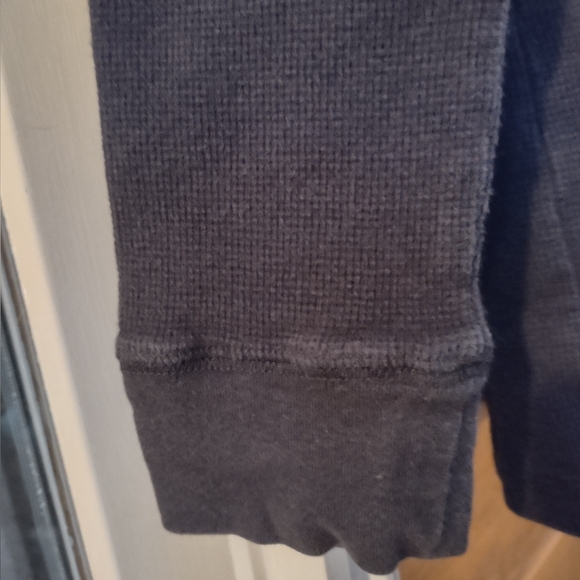 Harley Davidson Waffle Knit Scoop Neck Pullover Long Sleeve L Pink Black Cotton - Picture 7 of 10